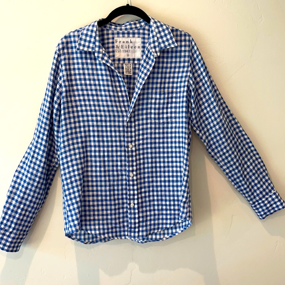 Frank & Eileen long sleeve linen shirt, size M
